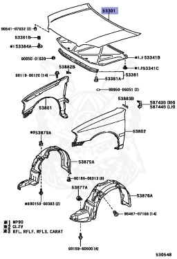 53301-10360 - Toyota - Hood Sub-assy - Nengun Performance