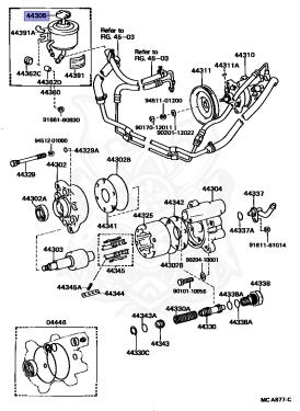 44305-30020 - Toyota - Cap Sub-assy, Vane Pump Oil Reservoir