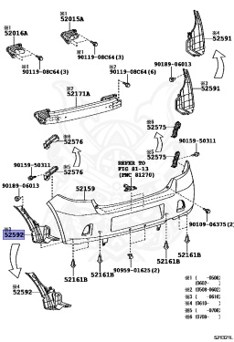 52592-52181 - Toyota - Seal, Rear Bumper Side, Lh - Nengun Performance