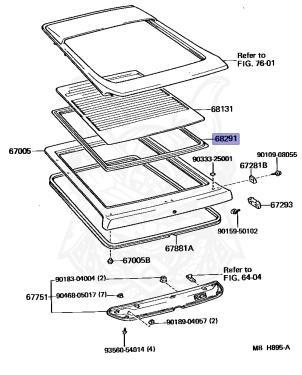 68291-14010 - Toyota - Weatherstrip, Back Door Glass - Nengun Performance