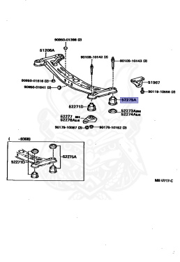 you！ 52275-32050 - Toyota - Cushion, Rear Suspension Member Body