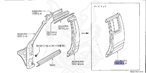 76501-01W01 - Nissan - Pillar, Rear Lh - Nengun Performance