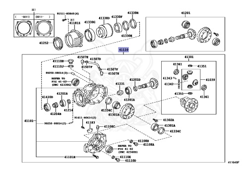 411051 Pin Code 41110-21051 - Toyota - Rear Carrier Assy, Differential - Nengun Performance