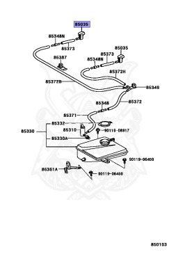 85385-22050-B0 - Toyota - Nozzle Sub-assy, Washer - Nengun Performance