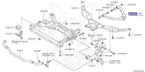 54524-JK000 - Nissan - Link, Front Suspension Upper - Rh - Nengun ...