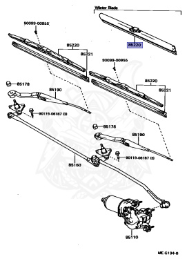 85220-32560 - Toyota - Blade Assy, Windshield Wiper - Nengun Performance