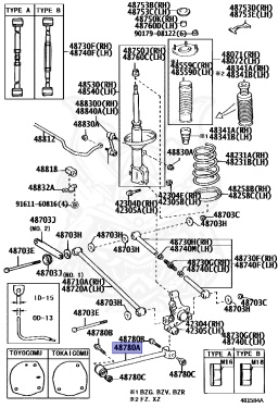 48780-12100 - Toyota - Rod Assy, Strut, Rear - Nengun Performance