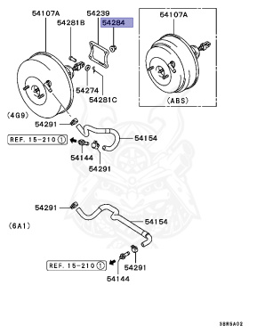 Ms440502 MS440503 - Mitsubishi - Nut, Fuel Vapor Control Line - Nengun Performance