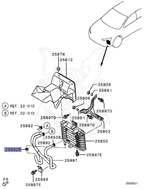 2922A396 - Mitsubishi - Clip, T / M Oil Cooler Line - Nengun Performance