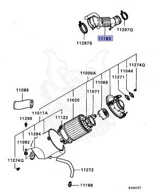 MD125437 - Mitsubishi - Duct, Air Cleaner To T / C - Nengun Performance