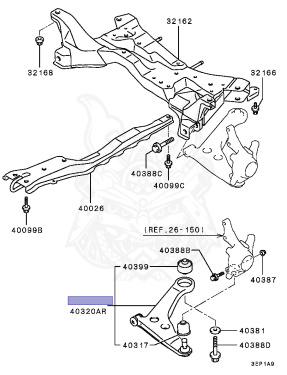 MR403419 - Mitsubishi - Arm Assy, Fr Susp, Lwr Lh - Nengun Performance