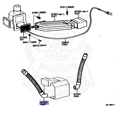 87231-60031 - Toyota - Hose, Heater Defroster, Lh - Nengun Performance