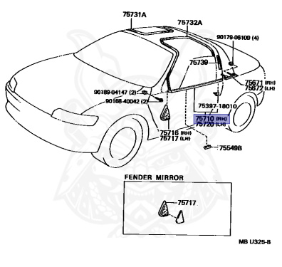 75710-18010 - Toyota - Moulding Assy, Front Door Belt, Rh - Nengun ...