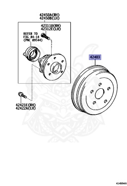 42431-20450 - Toyota - Drum Sub-assy, Rear Brake - Nengun Performance