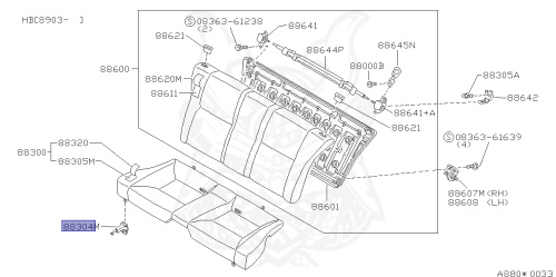 88304-10V00 - Nissan - Support, Seat - Nengun Performance