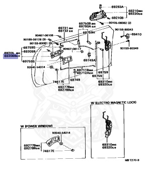 69206-20060 - Toyota - Handle Sub-assy, Front Door Inside, Lh - Nengun ...