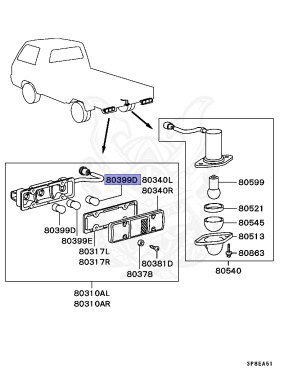 MF820332 - Mitsubishi - Bulb, Tail Lamp - Nengun Performance