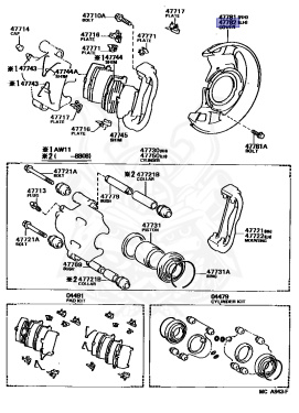 47704-17010 - Toyota - Cover, Disc Brake Dust, Front Lh - Nengun ...