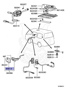 Mu001081 MB070211 - Mitsubishi - Cap, Door Lamp Switch - Nengun Performance