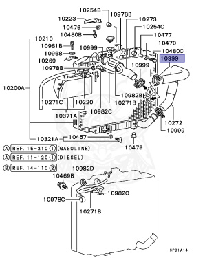 MR404538 - Mitsubishi - Clip, Radiator Piping - Nengun Performance