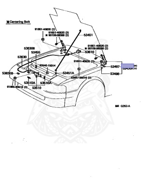 534101 Pin Code 53410-17010 - Toyota - Hinge Assy, Hood, Rh - Nengun Performance