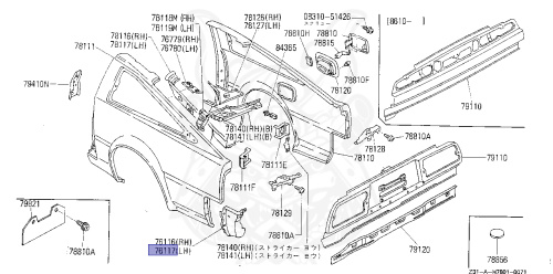 78137-01P00 - Nissan - Fender, Rear End Lh - Nengun Performance