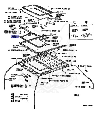 63223-20010 - Toyota - Cable, Sliding Roof Drive, Rh - Nengun