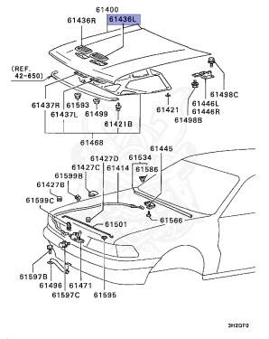 MB867517 - Mitsubishi - Garnish, Hood Air Outlet, Lh - Nengun Performance