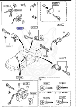 F100 Key Tag F100-09-010D - Mazda - Key Set - Nengun Performance