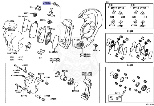90119-12040 - Toyota - Bolt, Hexagon (for Front Disc Brake