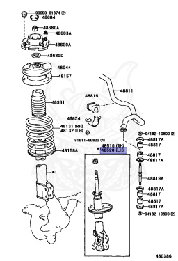 48520-19225 - Toyota - Absorber Assy, Shock, Front Lh - Nengun Performance