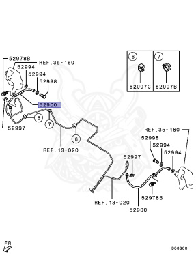 4650A833 - Mitsubishi - Brake Hose, Rear - Nengun Performance