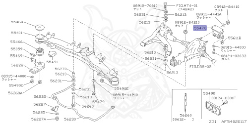 55476-01P10 - Nissan - Insulator, Understanding - Nengun Performance