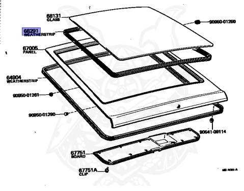 68291-12040 - Toyota - Weatherstrip, Back Door Glass - Nengun Performance