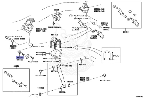 オズ 90389-14056 - Toyota - Bushing (for Rear Spring Pin