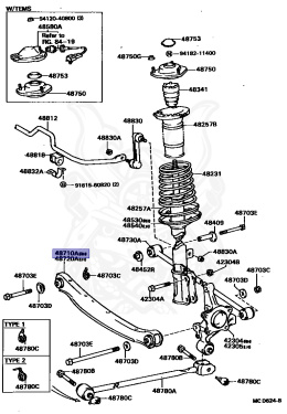 J＊J 48710-20060 - Toyota - Arm Assy, Rear Suspension, No.1 Rh