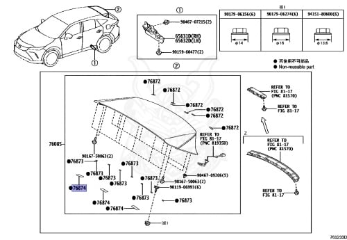 76874-48040 - Toyota - Protector, Rear Spoiler, No.3 - Nengun Performance
