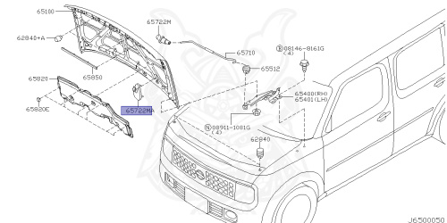 65722-AL500 - Nissan - Clamp, Hood Rod - Nengun Performance