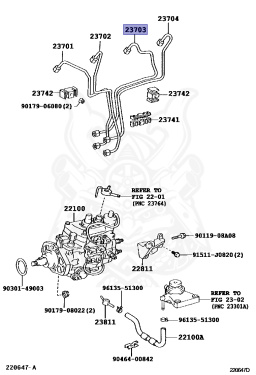23703-67030 - Toyota - Pipe Sub-assy, Injection, No.3 - Nengun Performance