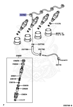 23760-56040 - Toyota - Pipe Assy, Nozzle Leakage - Nengun Performance