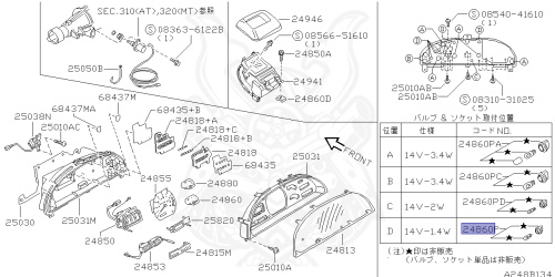 ①なな出品　本体部分 nengun-6575-00-nissan-24860-