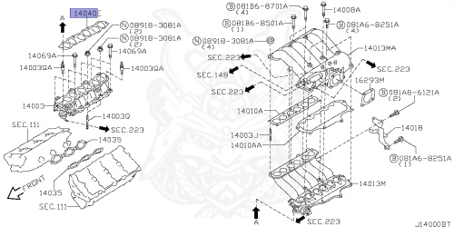 14032-4W000 - Nissan - Intake Adapter Gasket - Nengun Performance