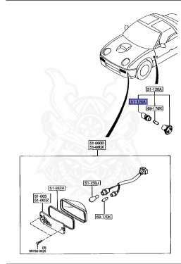 BJ38-51-584 - Mazda - SIDE TURN SOCKET - Nengun Performance