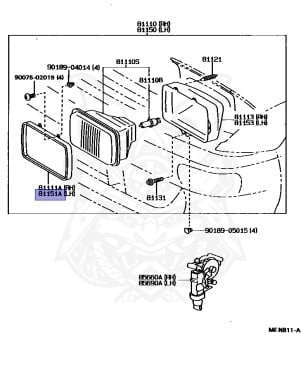 81111-2B360 - Toyota - RING, SEALED BEAM RETAINING - Nengun Performance
