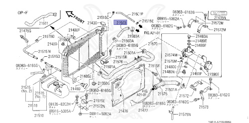 21503-01J00 - Nissan - HOSE, RADIATOR LOWER - Nengun Performance