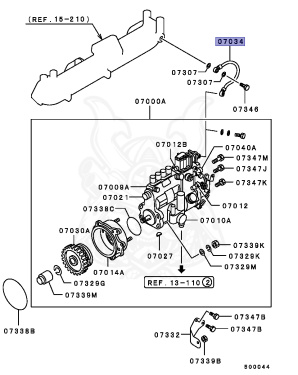 ME001321 - Mitsubishi - Pipe, Injection Pump Boost Compensator - Nengun ...