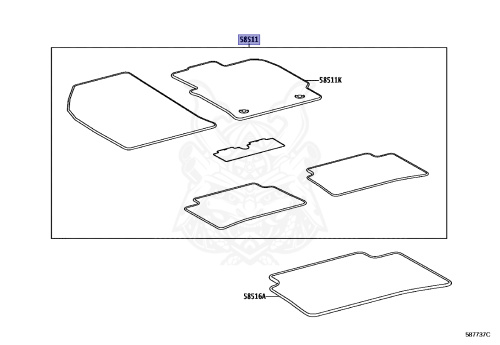 58501-52100 - Toyota - Front Floor Mat - Nengun Performance