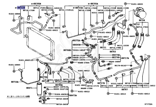 88715-17100 - Toyota - Pipe, Cooler Refrigerant Discharge, B - Nengun ...