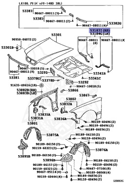 53183-22100 - Toyota - Seal, Headlamp Cover, Rh - Nengun Performance