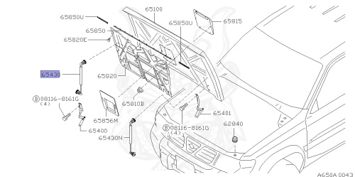 65470-VB000 - Nissan - Stay Assembly, Hood - Nengun Performance